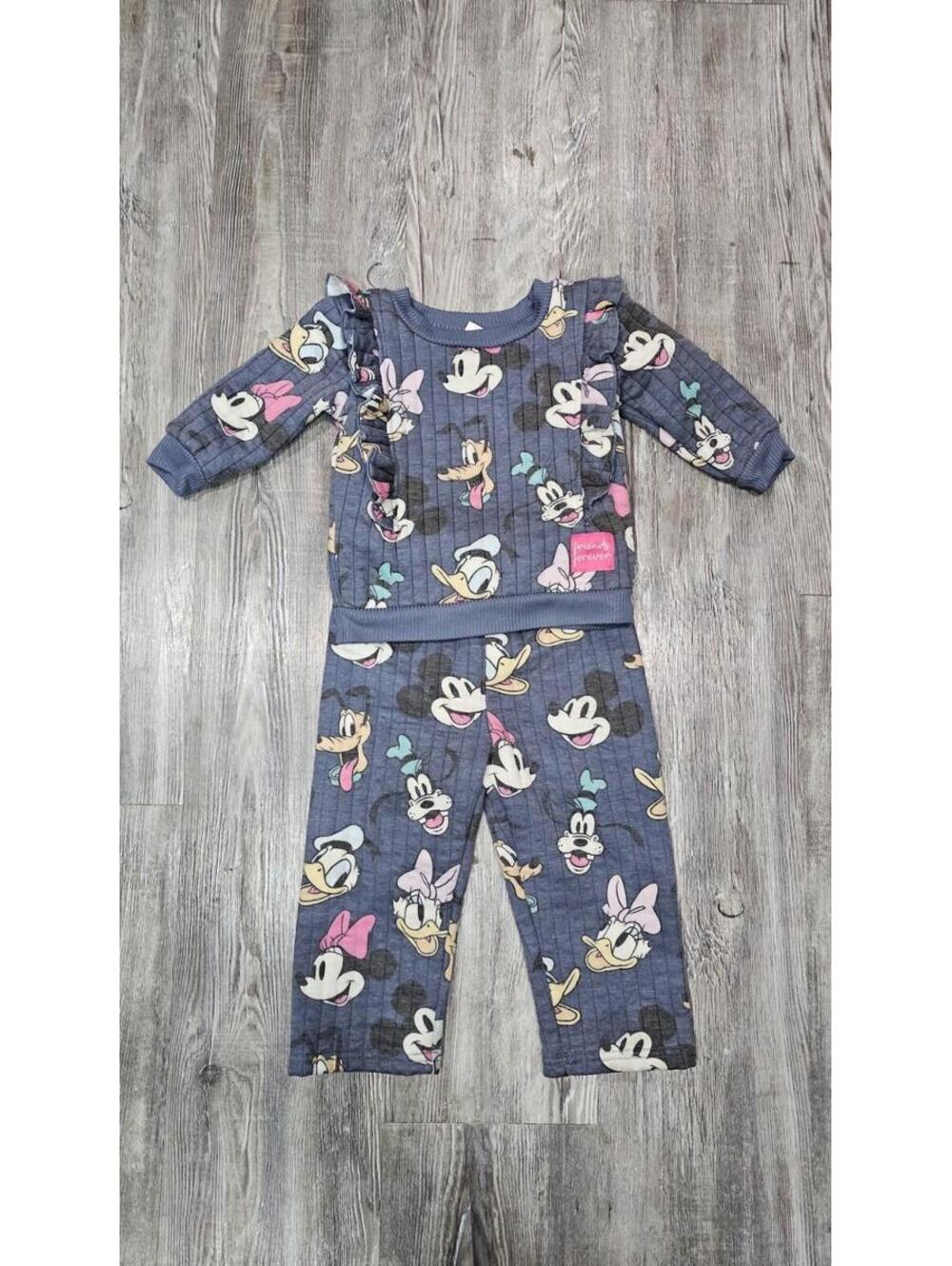 Mickey Mouse Pajama Set 24M Kids Sleepwear 2 Piece PJ Set